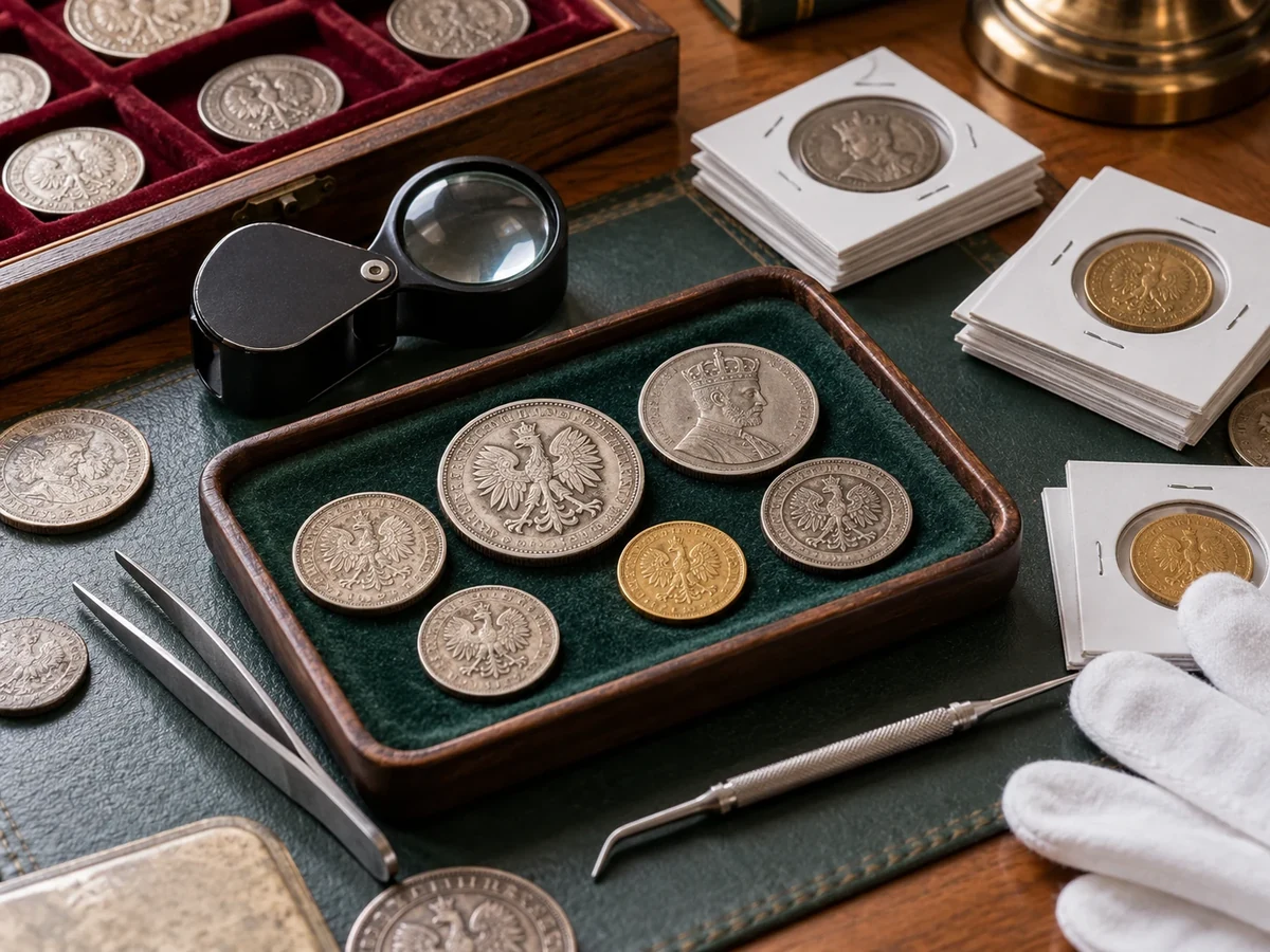 Zbiór monet z różnych lat